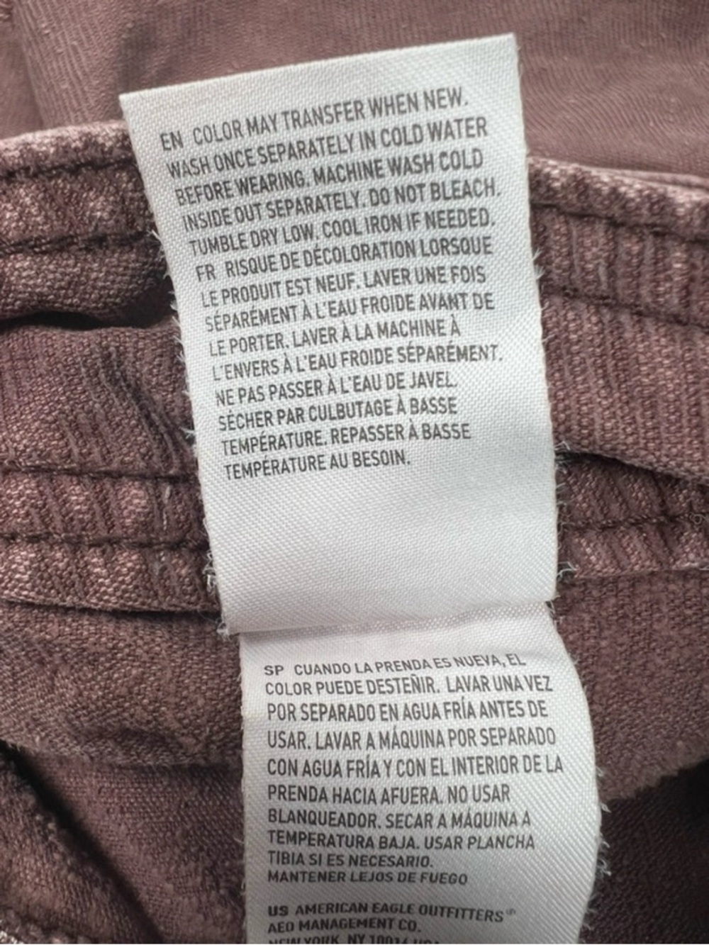 American Eagle Super High Rise Utility Cargo Mini Skirt Mauve Brown Size 6 - Picture 8 of 8